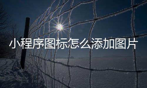 小程序图标怎么添加图片_(微信小程序的图标是怎么添加上去的)